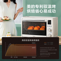 美的(Midea)遇见Q10-D系列烤箱 35L家用多功能电烤箱 双层玻璃门/搪瓷内胆/精准控温/热风烘烤