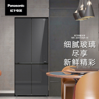 松下(Panasonic)NR-TD51CGA-H 510升多门风冷玻璃四门变频顶置压缩十字对开门家用电冰箱