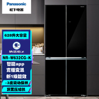 [818大促]松下 NR-W632CG-K 十字对开门冰箱 宽幅变温 1级能效 APP智控顶置压缩机 628升 双循环