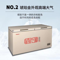 星星(XINGX)BD/BC-701A 商用冰柜701升大容量卧式冷藏冷冻单温转换冷柜深冷速冻商用保鲜设备 顶开门