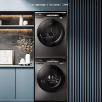 [10.1大促]小天鹅TG100V108+TH100VH108WT 超薄10公斤洗烘套装滚筒洗衣机热泵式干衣机烘干机组合