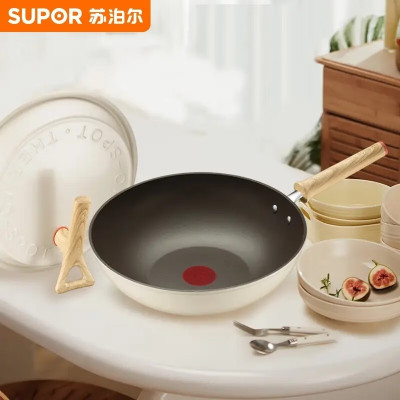 苏泊尔(SUPOR)火红点不粘锅轻量不沾炒菜锅无油烟家用炒锅 燃气电磁炉通用 PC32QL1直径32cm