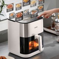 苏泊尔(SUPOR)空气炸锅远红外穿透加热6L大容量可视免翻家用电炸锅8分钟嫩炸轻音烘烤金属内腔彩屏触控KD60YQ83