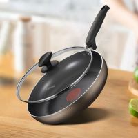 苏泊尔(SUPOR)VJ26GP01 温馨系列火红点煎锅26cm聚油煎锅平底锅不粘电磁炉通用可视盖