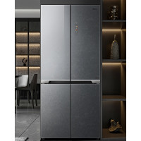 美的(Midea)BCD-511WUSGPZM(E)墨兰灰-观澜 超薄零嵌入式冰箱底部散热十字四门家用风冷无霜冰箱