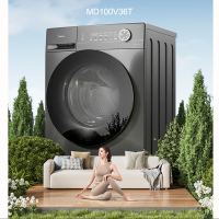 美的(Midea)10公斤洗烘一体机滚筒洗衣机全自动家用1.1超高洗净比 除菌净螨节能净速 简尚系列MD100V36T