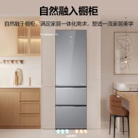 海尔(Haier)406升全空间保鲜科技零嵌阻氧干湿分储三档变温自由组合彩晶三门冰箱BCD-406WLHD314ASU1