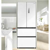 美的(Midea)MR-468WUFPZE流苏白 M60系列法式多门超薄嵌入446升大容量底部散热双循环一级能效变频冰箱