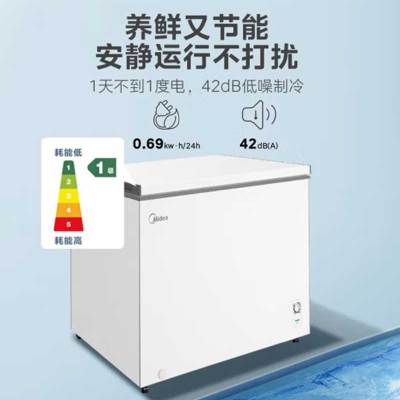 美的(Midea)BD/BC-300KMB(E) 300升 减霜80%家用商用囤货大冷柜 冷藏冷冻转换冰柜一级能效小冰箱