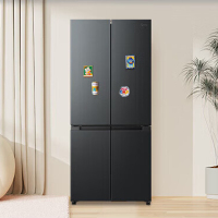 美的(Midea)BCD-501WSPM(Q)炭灰 60cm501十字四开门一级变频风冷无霜智能家用大容量电冰箱