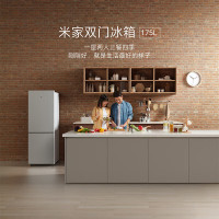 小米米家175L两门冰箱小型节能低噪宿舍租房家用电冰箱冷藏冷冻双门冰箱BCD-175MDM03