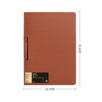 复古色系分类文件夹夹板学生写字板垫板试卷带收纳袋试卷收纳神器 实色枣红 复古色系分类文件夹