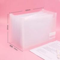 得力可伸缩站立式a4风琴包学卷子试卷多层文件夹收纳竖式插页手提 [白色]可伸缩丨二千张容量丨送索引贴
