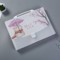 卡通仓鼠A4文件夹多层风琴包学生试卷收纳夹分类资料册票据整理夹 仓鼠-粉