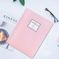 音乐资料册学生琴谱夹乐谱夹80页文件夹插页袋多层分页透明试卷夹 碎花粉色谱架(正反放40页)