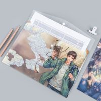 kinbor 拉链文件袋DMBJ文件夹资料册盗墓笔记文具A4试卷夹抽杆夹 无邪按扣文件袋(西冷印记) 1个装