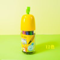 得力水彩笔36色 儿童学生幼儿园无毒可水洗画画笔套装绘画彩色笔 12色小树苗