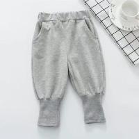 春款套装春秋装女宝宝0-1-2-3-4岁背带裤女童装休闲两件套婴幼儿[1月7日发完] YQ裤子-灰 73建议3-7个月宝