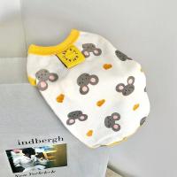 狗狗背心泰迪比熊猫咪博美雪纳瑞贵宾小型犬宠物衣服夏季薄款春装 黄色 XS背长18cm(建议1-2斤)