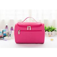 出差旅行防水化妆包女旅游用品收纳袋韩版大容量便携悬挂式洗漱包 单开*玫红+衣架