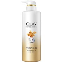 Olay玉兰油水光沐浴露玻尿酸精华补水保湿持久留香沐浴乳300ml 玻尿酸+杏仁油-丝滑