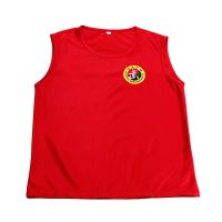 散打服龙纹搏击服拳击散打衣服泰拳短裤男少儿童武术表演训练服装 红色上衣 100(推荐身高95-105CM)