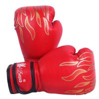 儿童拳击手套少年跆拳道训练器材散家打拳套沙袋成人格斗搏击拳套 儿童火焰(红色)4-12岁