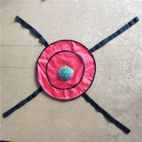 儿童双人抛接球弹力弹弹圈感统训练器材体智能幼儿园亲子互动玩具 红色1球1盘