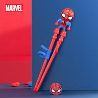 迪士尼儿童筷子训练筷3岁6勺子练习筷一段餐具套装男孩宝宝学习筷 蜘蛛侠学习筷