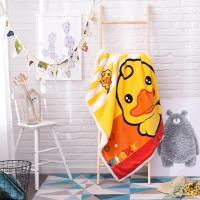 宝宝毛毯羊羔绒盖毯新生婴儿小毯子加厚儿童云毯小孩幼儿园午睡毯 黄色小鸭 100*140cm单层