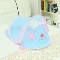 宝宝卡通蚊帐婴儿蚊帐罩蒙古包免安装可折叠 蓝色小眼狗蚊帐