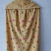 婴儿童披肩披风法兰绒水貂绒抱被宝宝斗篷婴童背带褛被春秋冬被包 黄色小树 110x110cm