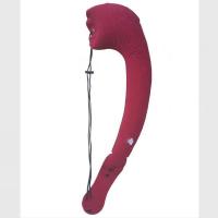 旅行枕坐火车长途充气枕头U型枕便携飞机睡觉护颈枕头枕长条靠枕 酒红色