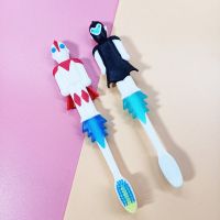 外贸nayaler儿童卡通牙刷超人奥特凹凸迪迦4-6-12岁软毛男孩牙刷 超人牙刷2支(送对战卡)