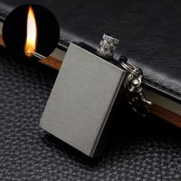 户外应急便携钥匙扣金属子弹头防水万次火柴煤油火镰野外生火神器 小方块