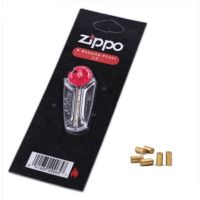 Zippo砂轮机煤油充气打火机金色打火石ZIPPO通用配件铜芯棉芯棉线 1盒火石(6颗)