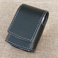 加大重盔甲煤油打火机皮套 磁扣加厚型大号火机套Zippo佐罗大皮套 黑色无标