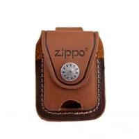 Zippo打火机皮套芝宝个性腰带扣真皮黑色棕色牛皮佐罗打火机皮套 棕色纽扣款