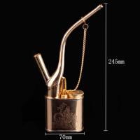 复古老式黄铜水烟壶全套水烟斗过滤烟斗两用水烟筒男士水烟袋 烟卷专用