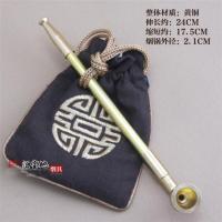 传统手工烟袋锅旱烟袋 老式旱烟杆 黄铜烟锅子烟斗玛瑙烟嘴 小锅铜杆