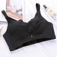 蜜格儿小胸聚拢文胸无钢圈内衣女收副乳防下垂调整型性感蕾丝文胸 黑色 70A