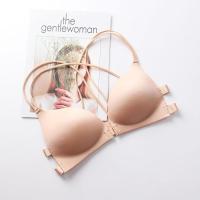 [套装]前扣文胸无钢圈内衣女上托聚拢性感交叉美背带小胸内衣女 肤色 32/70AB杯