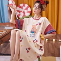 睡衣男夏季短袖短裤两件套棉质韩版卡通睡衣男薄款青年家居服套装 XBD-BG-36023 L 90-120斤穿