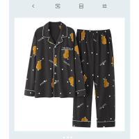 开衫睡衣男秋冬季长袖套装棉质青少年初中生男童卡通家居服可外穿 道奇蓝 Y8216男 少年版M(60-85斤)