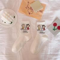 史努比袜子女韩版中筒原宿风ins风可爱百搭学生潮日系长筒袜秋冬 (1双装)史努比一家人
