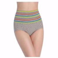 富妮来6431女内裤高腰收腹提臀瘦身裤头弹力棉95%棉舒适透气 灰色1条 L
