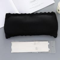 无肩带抹胸内衣女露肩上衣裹胸防走光打底吊带背心学生少女文胸 黑色[单件装](送1对透明肩带) 均码[适合体重75-135