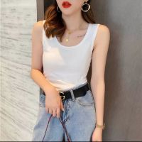 大码女装2021春夏装重工钉珠胖MM显瘦背心吊带女打底衫内搭上衣女 822白色 M