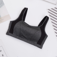 晨燕 无钢圈内衣女薄款文胸大胸显小女士抹胸式防走光收副乳胸罩 2018黑灰 34/75BC通杯