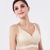 全罩杯无钢圈文胸 大码薄款 大胸显小缩胸调整型无钢托内衣防下垂 肤色 70B /32B